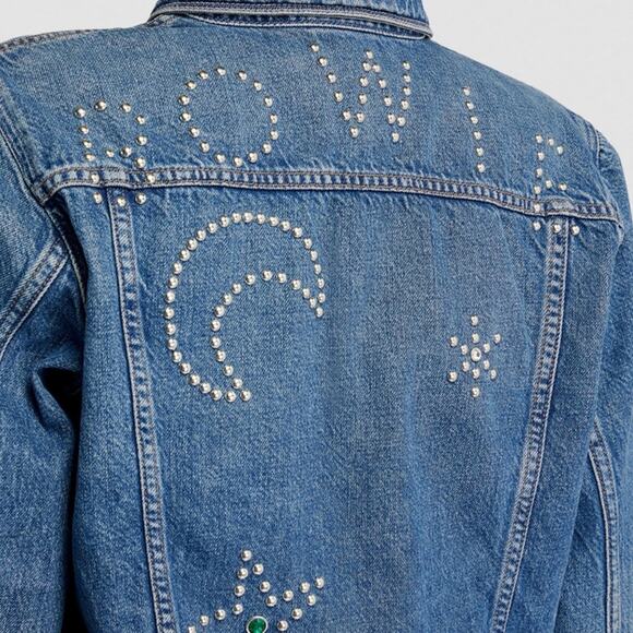 Bowie x MOTHER The Bruiser Embellished Denim Jacket Size M - Picture 4 of 11